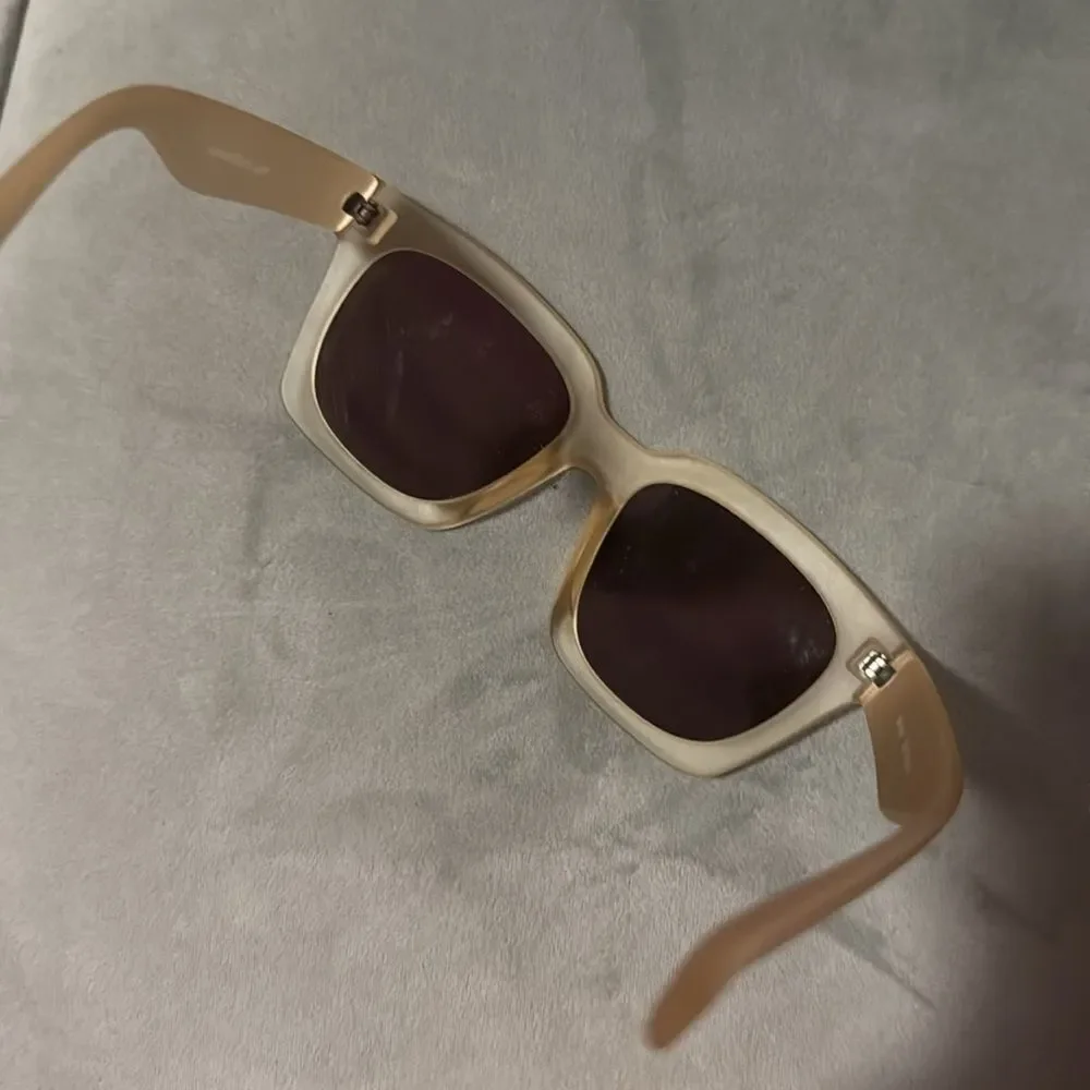 Stylish Yellow / Tan Plastix Glasses - BRAND NEW - Dark Lense